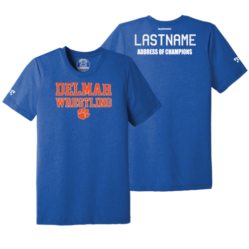 Delmar High School Custom Royal Heat Press T Shirt
