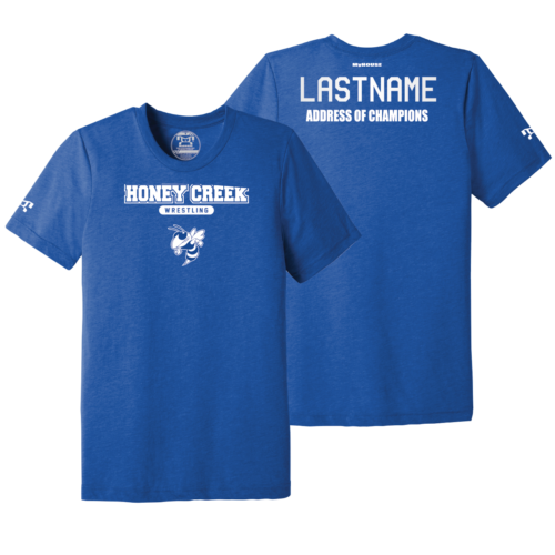 Honey Creek Custom ROYAL Address Of Champions Heat Press T Shirt