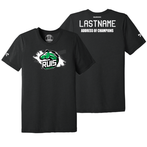 Ruis Wrestling Academy Custom BLACK Address Of Champions Heat Press T Shirt