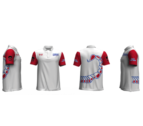 Scorpion Wrestling Club white Men's Custom Polo
