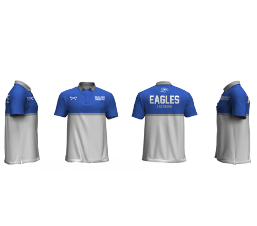 South Park High School Wrestling Royal & Grey Custom Polo 2024