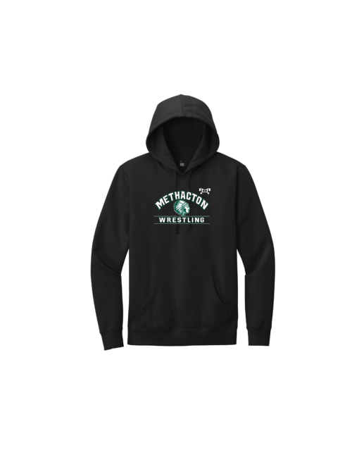 Methacton Warriors Wrestling Heat Press Black warrior head logo Hoodie