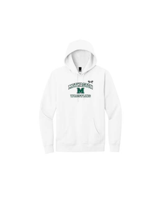 Methacton Warriors Wrestling Heat Press white m logo Hoodie