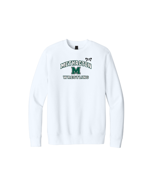 Methacton Warriors Wrestling Heat Press white m logo Crewneck