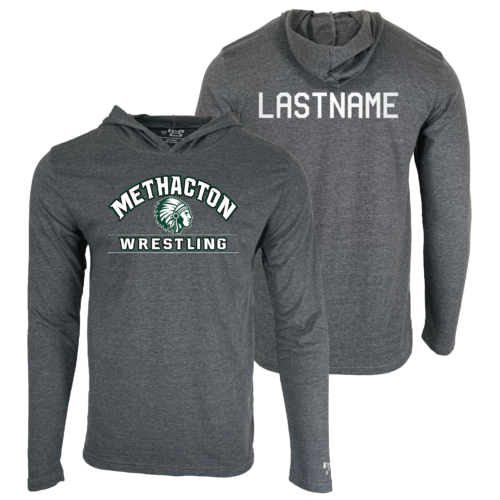 Methacton Warriors Wrestling Warrior Head Logo Long Sleeve Hoodie