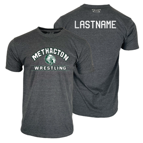 Methacton Warriors Wrestling Warrior Head Logo Custom Heat Press T Shirt