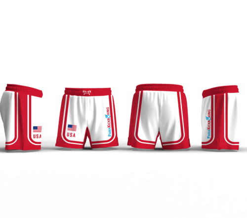 USA Para Kickboxing Men's 6" Micro Peach Fight Short
