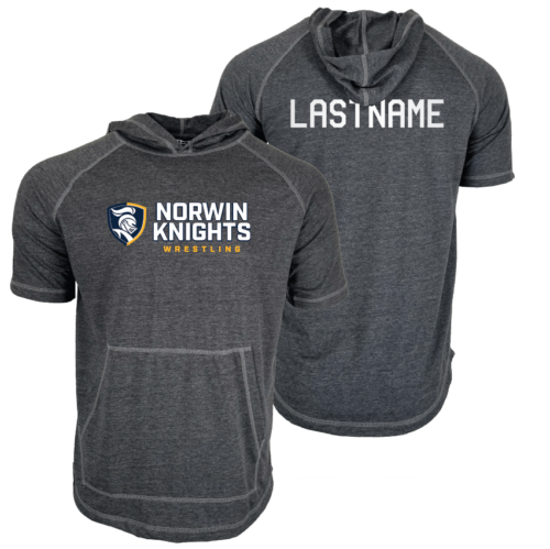 NORWIN JR KNIGHTS Custom Heat Press Short Sleeve Hoodie T-Shirt