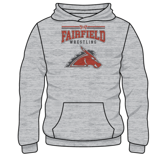 Fairfield Community High School Custom Sublimated Decal Grey Hoodie