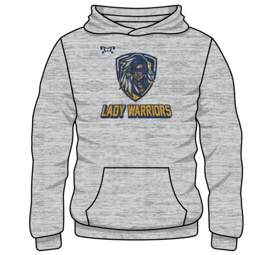 Brookfield HS Women's Wrestling Custom Sublimated Decal Grey Hoodie