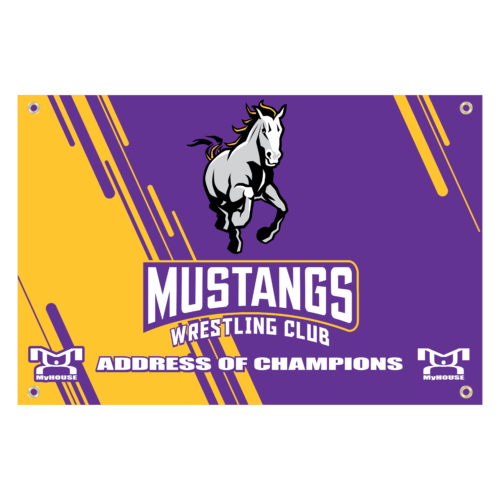 Mustangs Wrestling Club Custom Team Banner