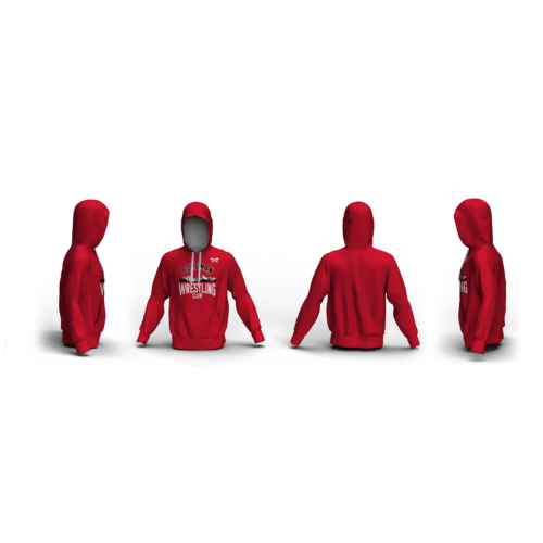 Bozeman Wrestling Club Custom red Unisex Sublimated Hoodie 2024