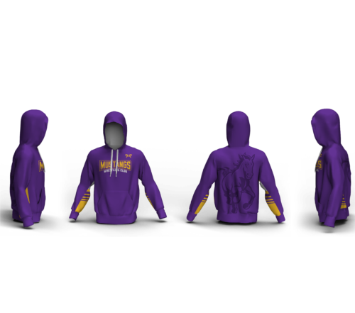 Mustangs Wrestling Club Custom Unisex Sublimated Hoodie