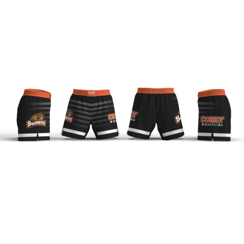 Corry Beavers Girls HS Wrestling Women's Custom Micro Stretch Fight Shorts 2024