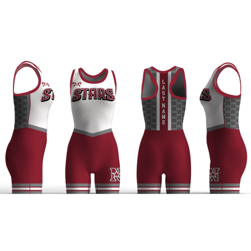North High School Red & White Women's Custom Singlet