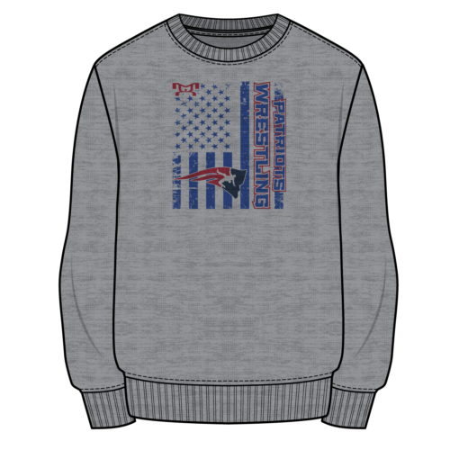 Beyer High School Custom Sublimated Decal Grey Crewneck