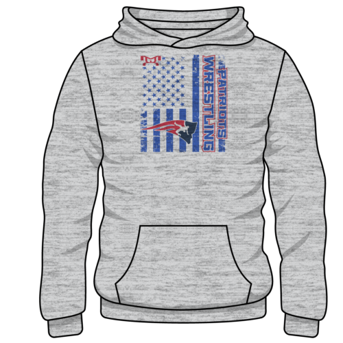 Beyer High School Custom Sublimated Decal Grey Hoodie