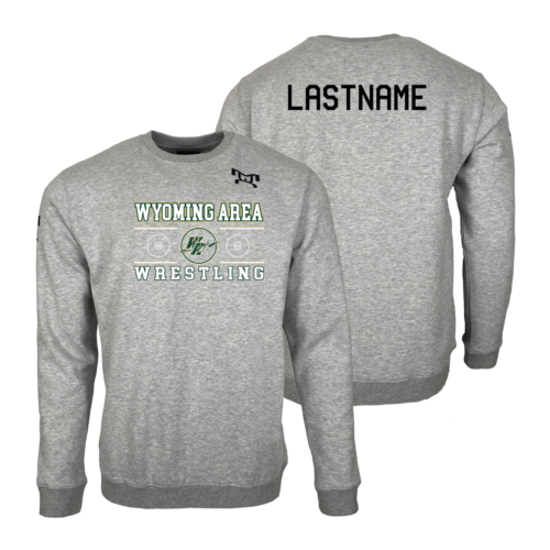 Wyoming Area Youth Wrestling MyHOUSE Heat Press Challenger Crewneck