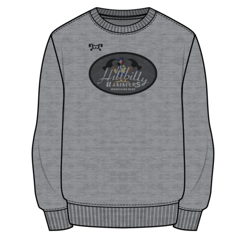 Hillbilly Hammers Custom Sublimated Decal Grey Crewneck
