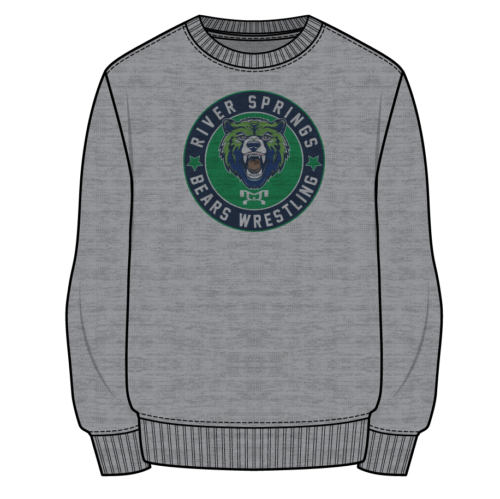 River Springs Custom Sublimated Decal Grey Crewneck