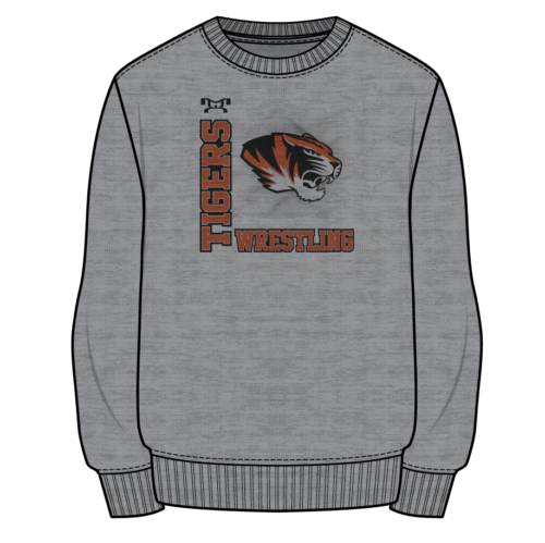 Louis Pastuer Middle School Custom Sublimated Decal Grey Crewneck