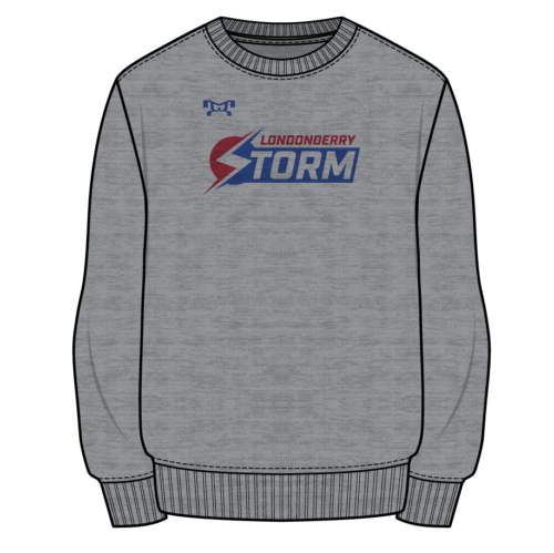 Londonderry Middle School Custom Sublimated Decal Grey Crewneck