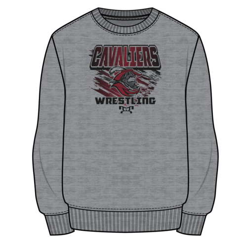 Coral Gables Custom Sublimated Decal Grey Crewneck