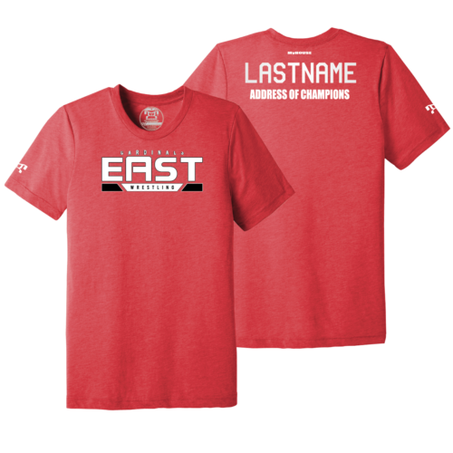 Pocono Mountain Youth Red Address Of Champions Heat Press T Shirt