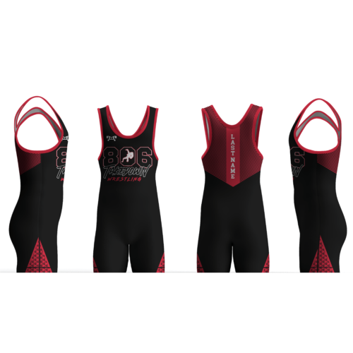 806 Takedown Wrestling BLACK Men's Singlet