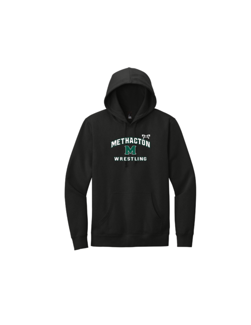 Methacton Warriors Wrestling Heat Press Black m logo Hoodie