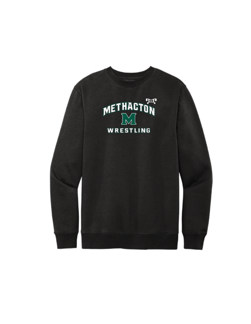 Methacton Warriors Wrestling Heat Press Black m logo Crewneck