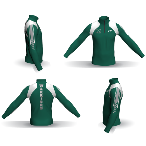 Methacton Warriors Wrestling Green Men's Light-Weight Custom Quarter Zip