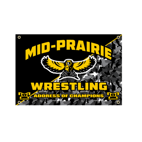 MID PRAIRIE WRESTLING Custom Team Banner