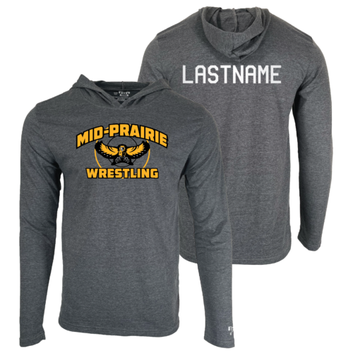 MID PRAIRIE WRESTLING Custom Heat Press Long Sleeve Hoodie T-Shirt