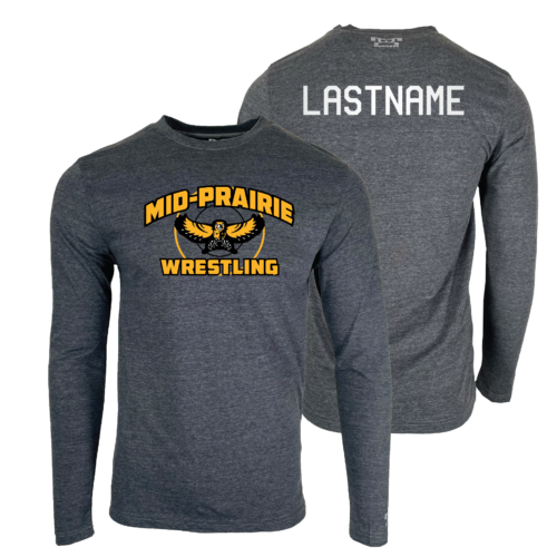 MID PRAIRIE WRESTLING Custom Heat Press Long Sleeve T-Shirt