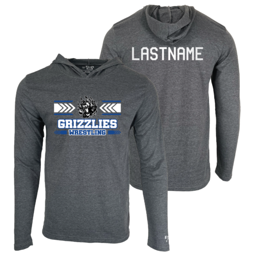Pleasant Valley Grizzlies Custom Heat Press Long Sleeve Hoodie T-Shirt