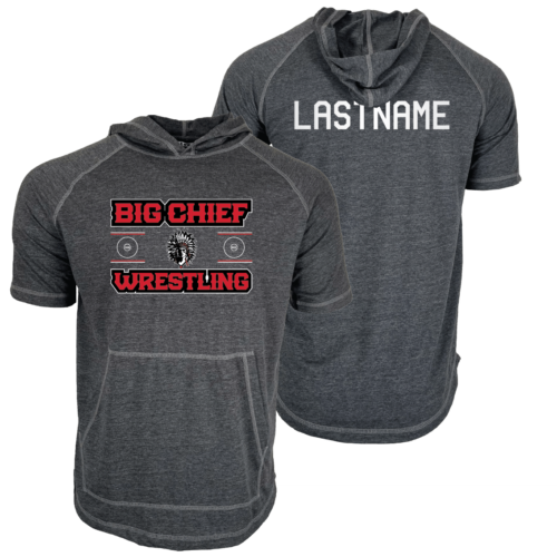 Big Chief Wrestling Club Custom Heat Press Short Sleeve Hoodie T-Shirt