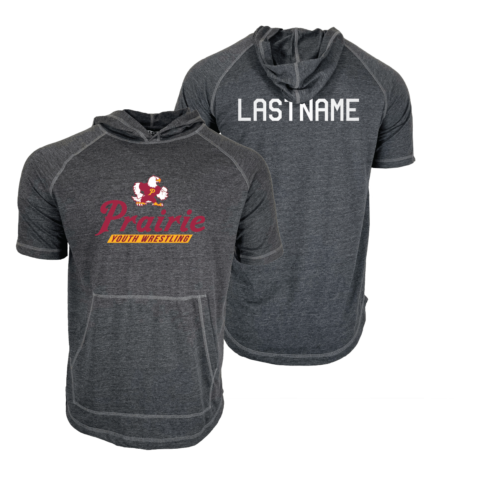 Prairie Youth Custom Heat Press Short Sleeve Hoodie T-Shirt