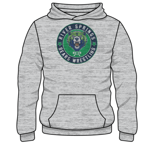 River Springs Custom Sublimated Decal Grey Hoodie