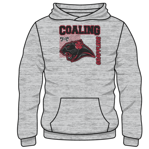 Coaling Grapplers Custom Sublimated Decal Grey Hoodie
