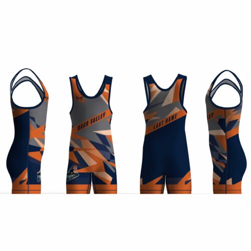 Saco Valley Wrestling ORANGE Men's Singlet