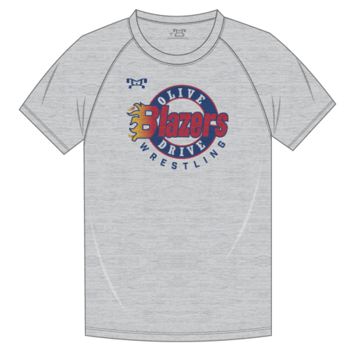 Olive Drive Blazers Custom Sublimated Decal T-Shirt