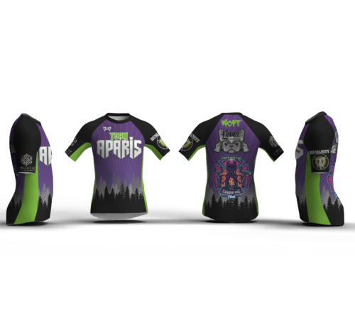TEAM APARIS Men's PURPLE Compression Short Sleeve Shirt