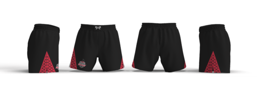 806 Takedown Wrestling Black & Red Women's 6" Fight Short