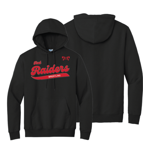 red raiders wrestling club Heat Press Black Hoodie