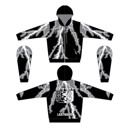 Buchtel Griffin High School Custom Full Zip Hoodie