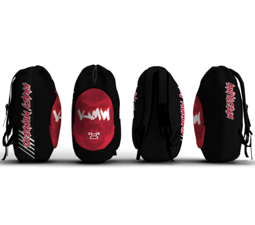 Krazy Monkeys WC  Sublimated Red Custom Gear Bag
