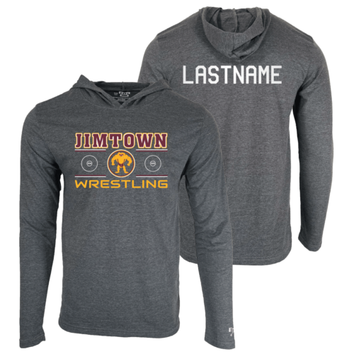 Jimtown Wrestling Custom Heat Press Long Sleeve Hoodie T-Shirt