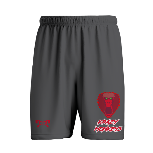 Krazy Monkeys WC Red Logo Athletic Mesh Short