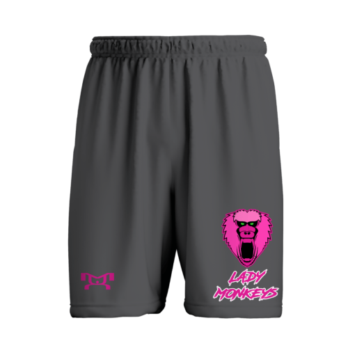 Krazy Monkeys WC Pink Athletic Mesh Short